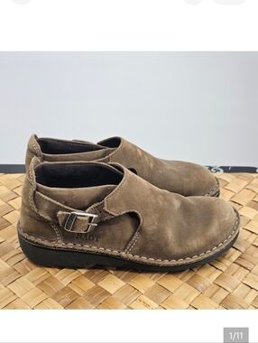 Naot Malta Brown Buckle Leather Slip-On Boot Size 37